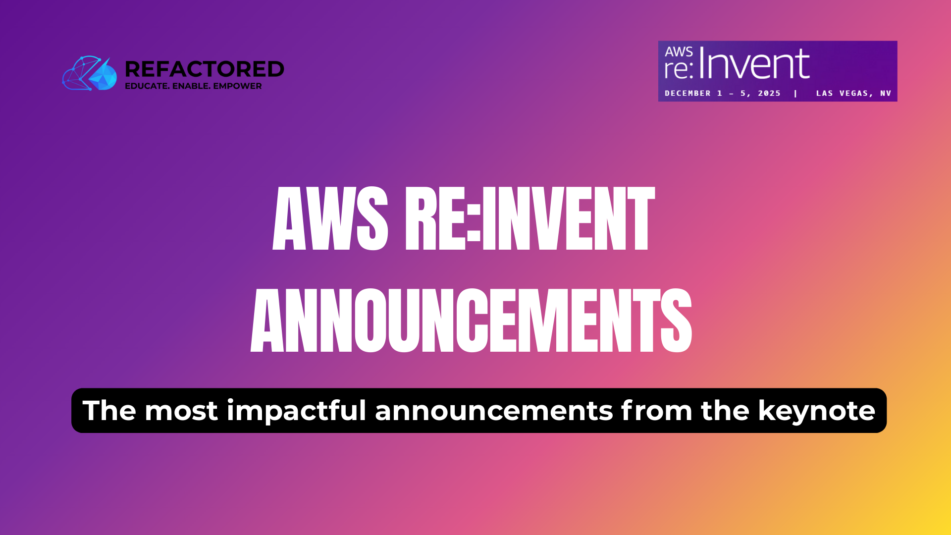 AWS re:Invent 2025 biggest announcements
