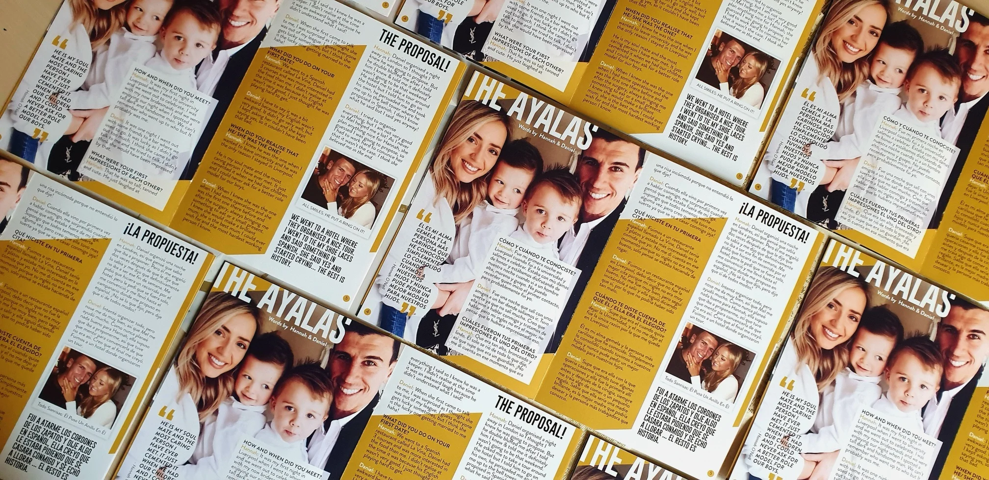 The Ayala’s: English and Spanish versions of their feature story in Dapper & Bride