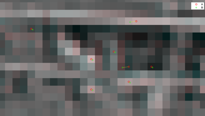 Figure 3. Close-up of distance between points of interest in two frames
