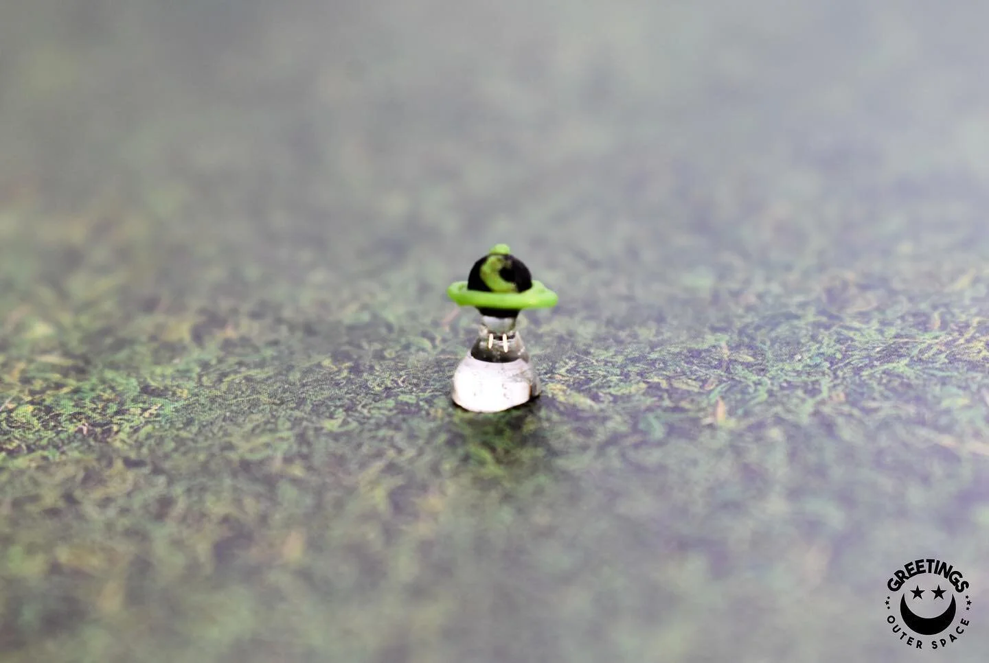 Ultra Miniature Planetship Abduction 🛸 Only one available at Azalea Festival &amp; on GreetingsOuterSpace.com 

#greetingsouterspace #planetship #unidentifiedwithdemilovato #planetshipabduction #ufo #ufoabduction #miniaturesculpture #miniatureufo #c