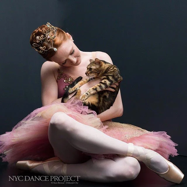 Lilly the cat and Gillian Murphy @gillianemurphy , Principal dancer at American Ballet Theatre