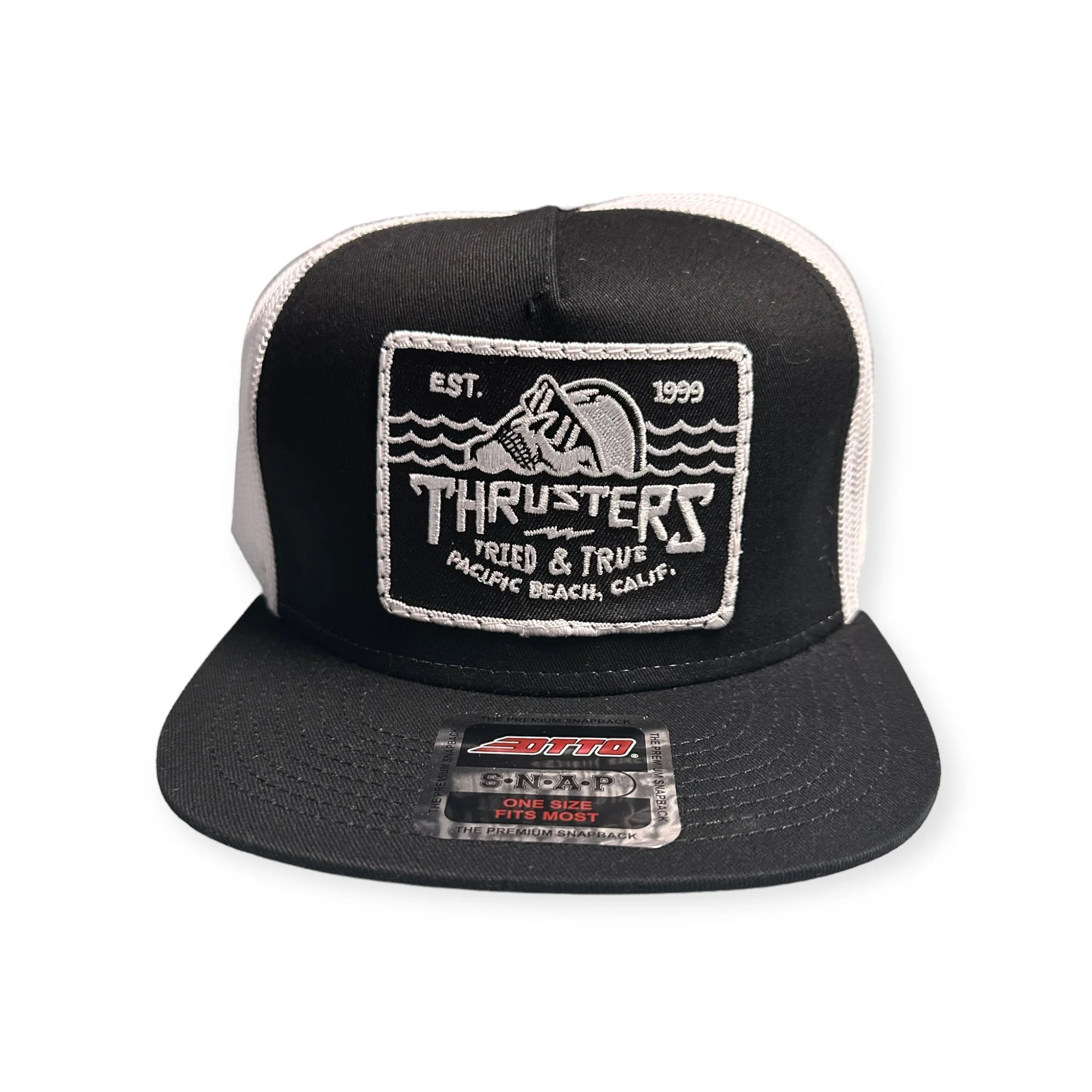 5 Panel - Black with White Mesh