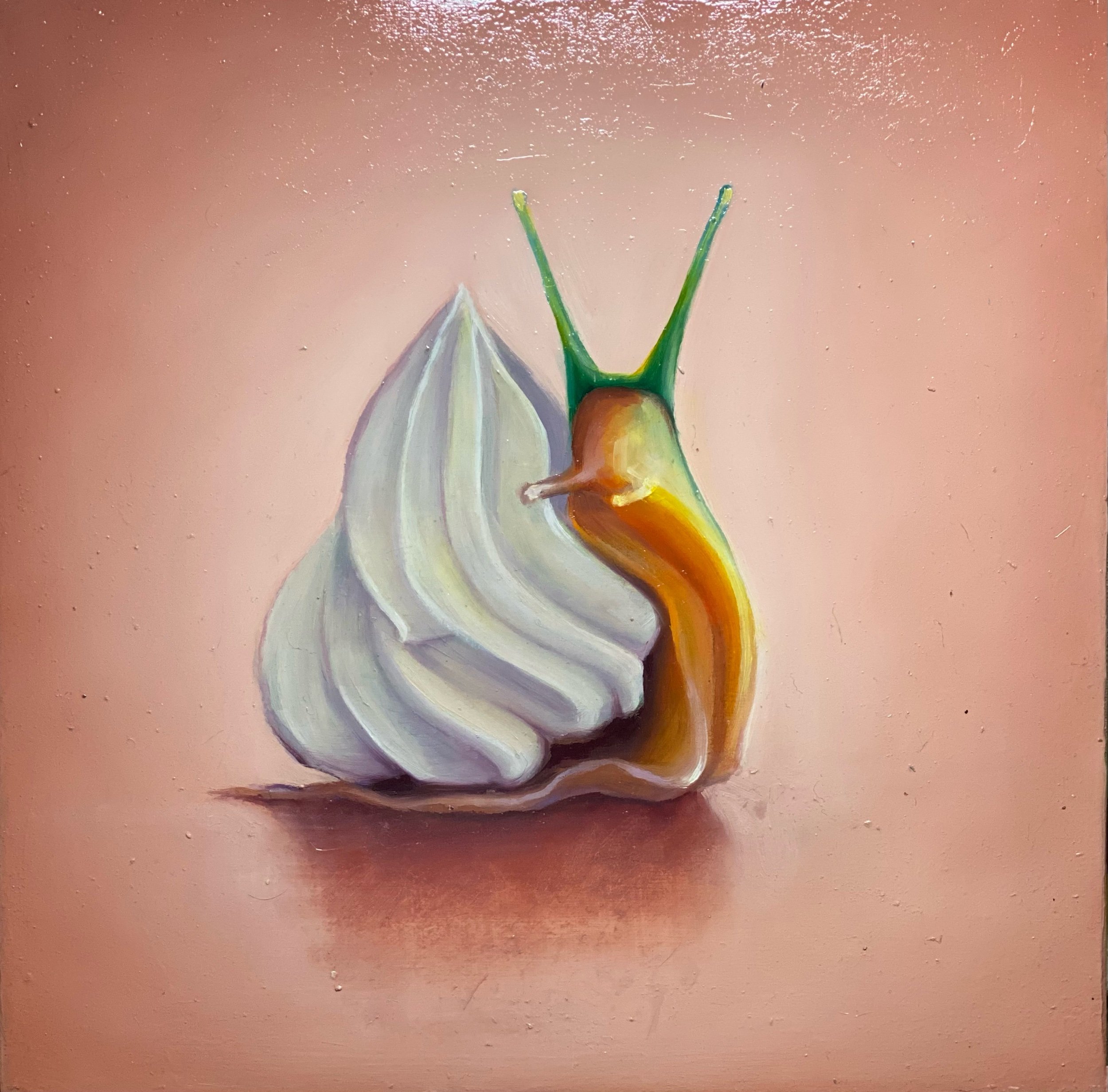 “Jelly snail #2” oil on canvas 12x12” *sold 2022