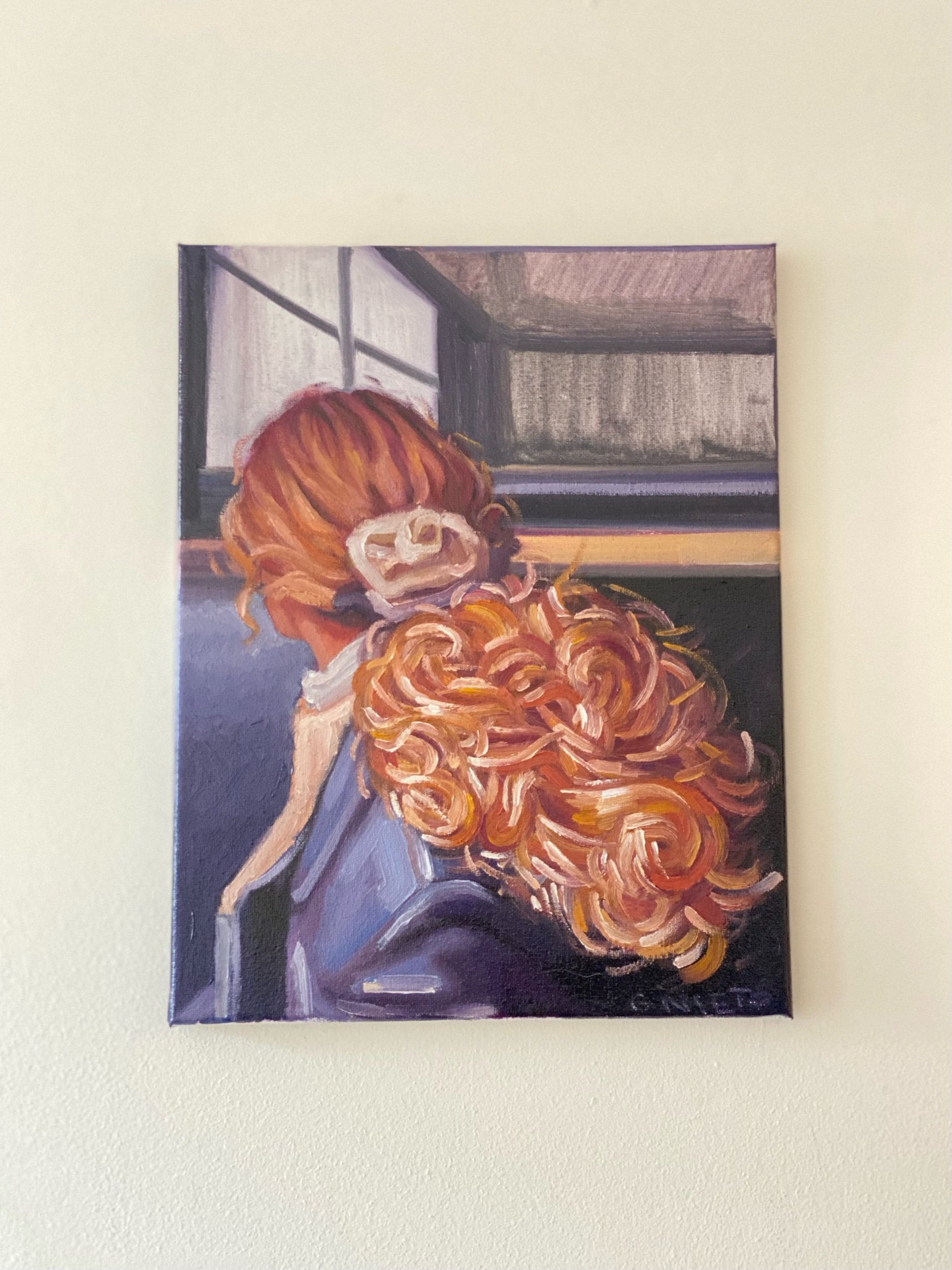 “Good hair day” oil on canvas 12x14” 2023 *sold*