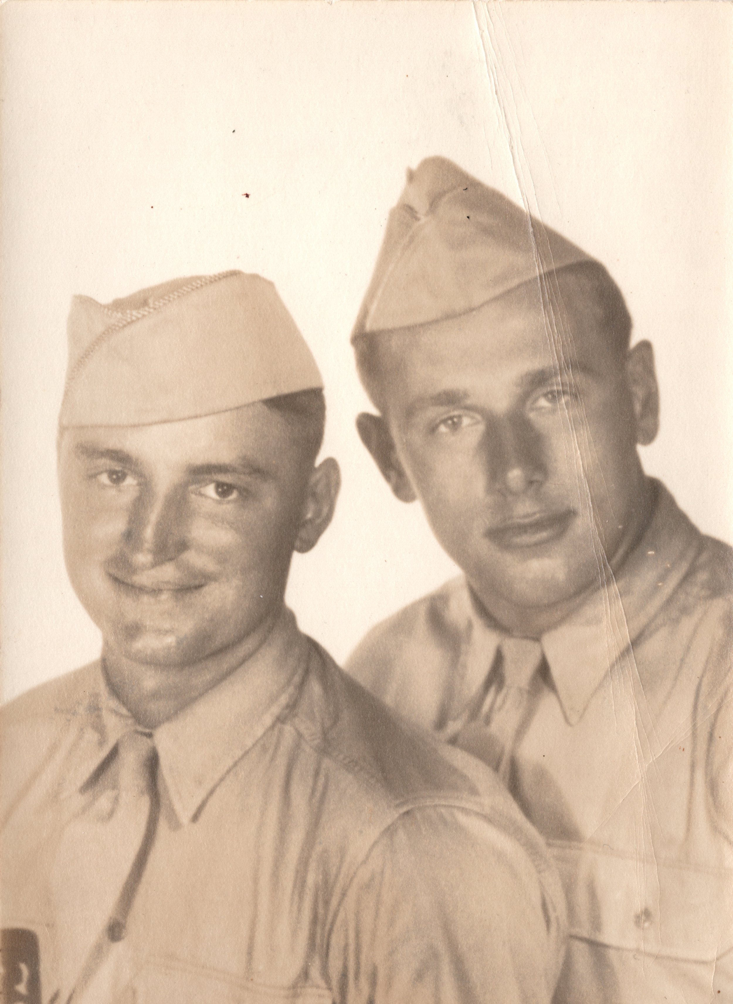 Daddy on right, in army.jpg