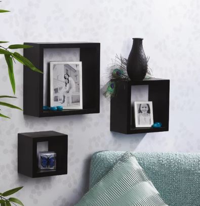 3-piece square shelf set