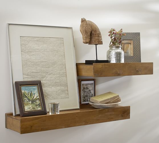 rustic wood shelves