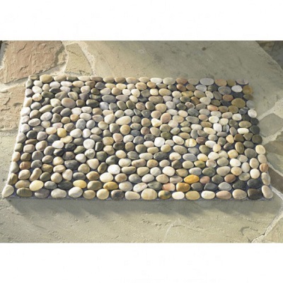 river rock floor mat