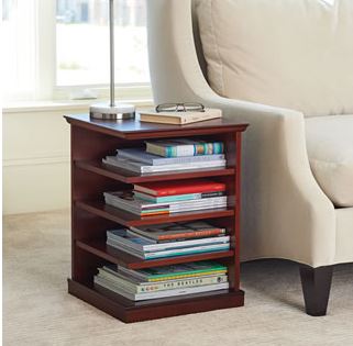 organized reader end table