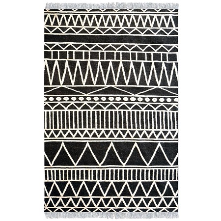 canton tribal design wool rug
