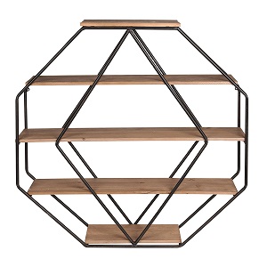 octagon floating shelves