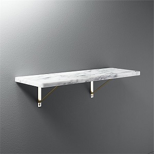 cb2 marble shelf