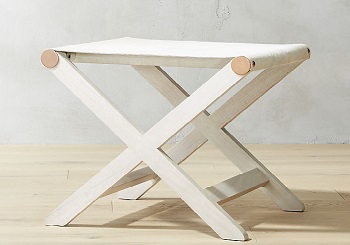 cB2 cowhide stool table