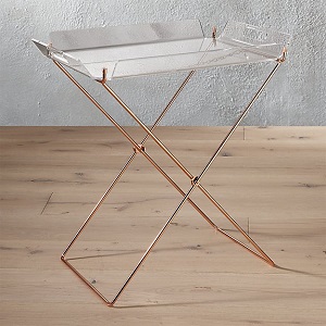 CB2 acrylic tray table