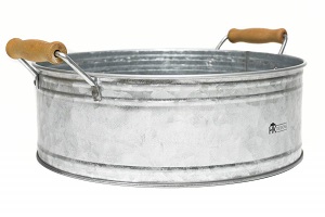 farmhouse metal bucket tray