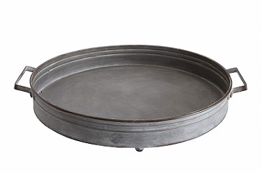 round iron tray