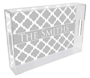 personalized lucite tray