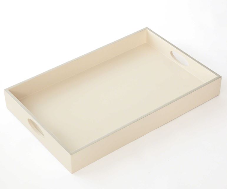 global views silver framed tray
