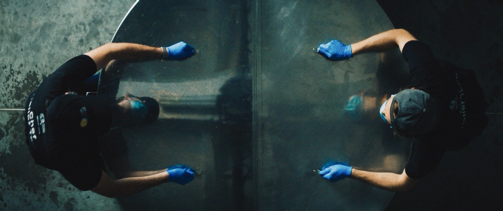  We were able to rig the camera above the stove and attach it to a Ronin 2 so that we could rotate the image from god view.  