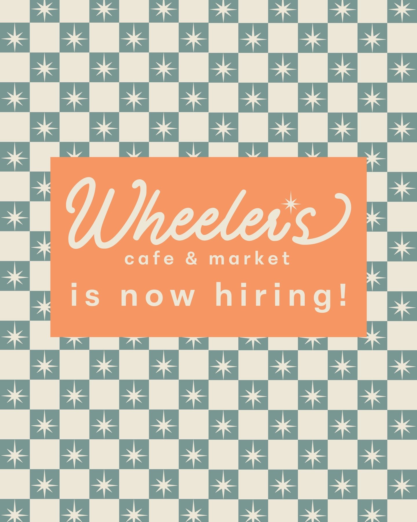 NOW HIRING! ☕️
Wheeler&rsquo;s Cafe is continuing to grow &amp; needs another team member!

We are looking for both a part-time and full-time cafe employee! 

Cafe responsibilities include running the register, making drinks, assembling sandwiches, c