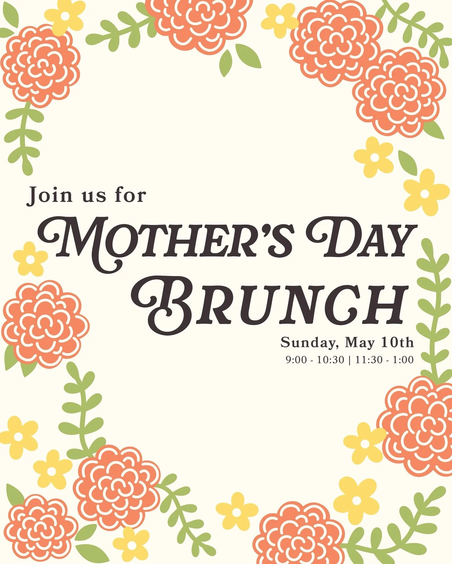 Mother&rsquo;s Day is less than a month away!
So, join us for a Mother&rsquo;s Day Brunch Sunday, May 10th at Wheeler&rsquo;s Cafe!

Event Details
&bull; two time slots (9:00-10:30 OR 11:30-1:00) 🌿
&bull; a specialty menu from Wheeler&rsquo;s Cafe ?