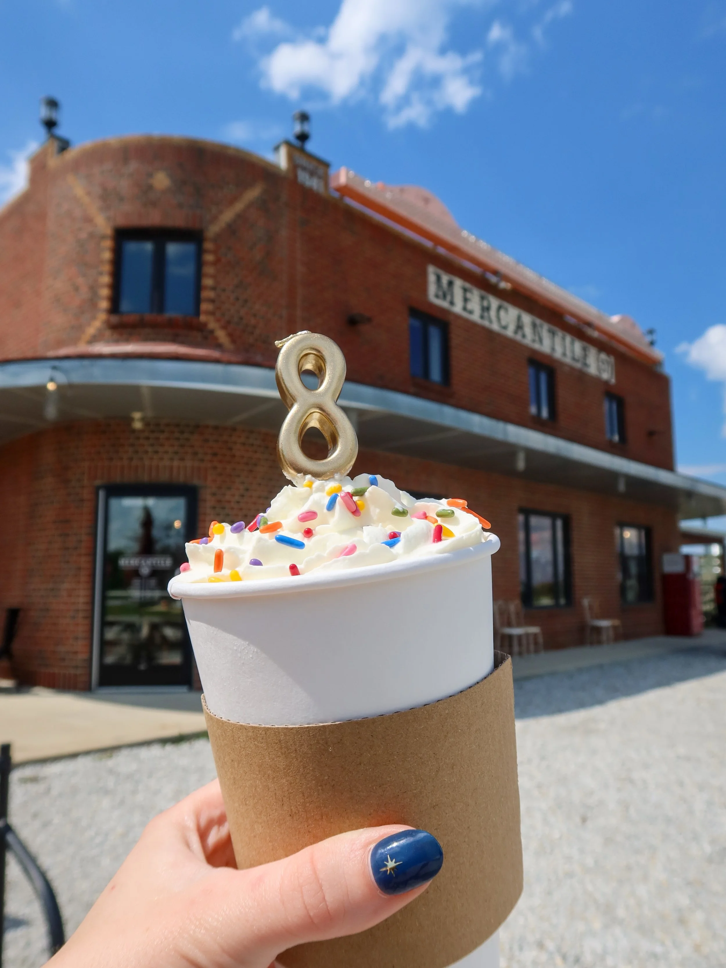 Help us celebrate the 8 year anniversary of Mercantile 37 + Wheeler&rsquo;s Cafe all September long with a Birthday Latte! 🥳 

Enjoy this sweet latte (hot or iced!) with whipped cream and sprinkles! 🎉