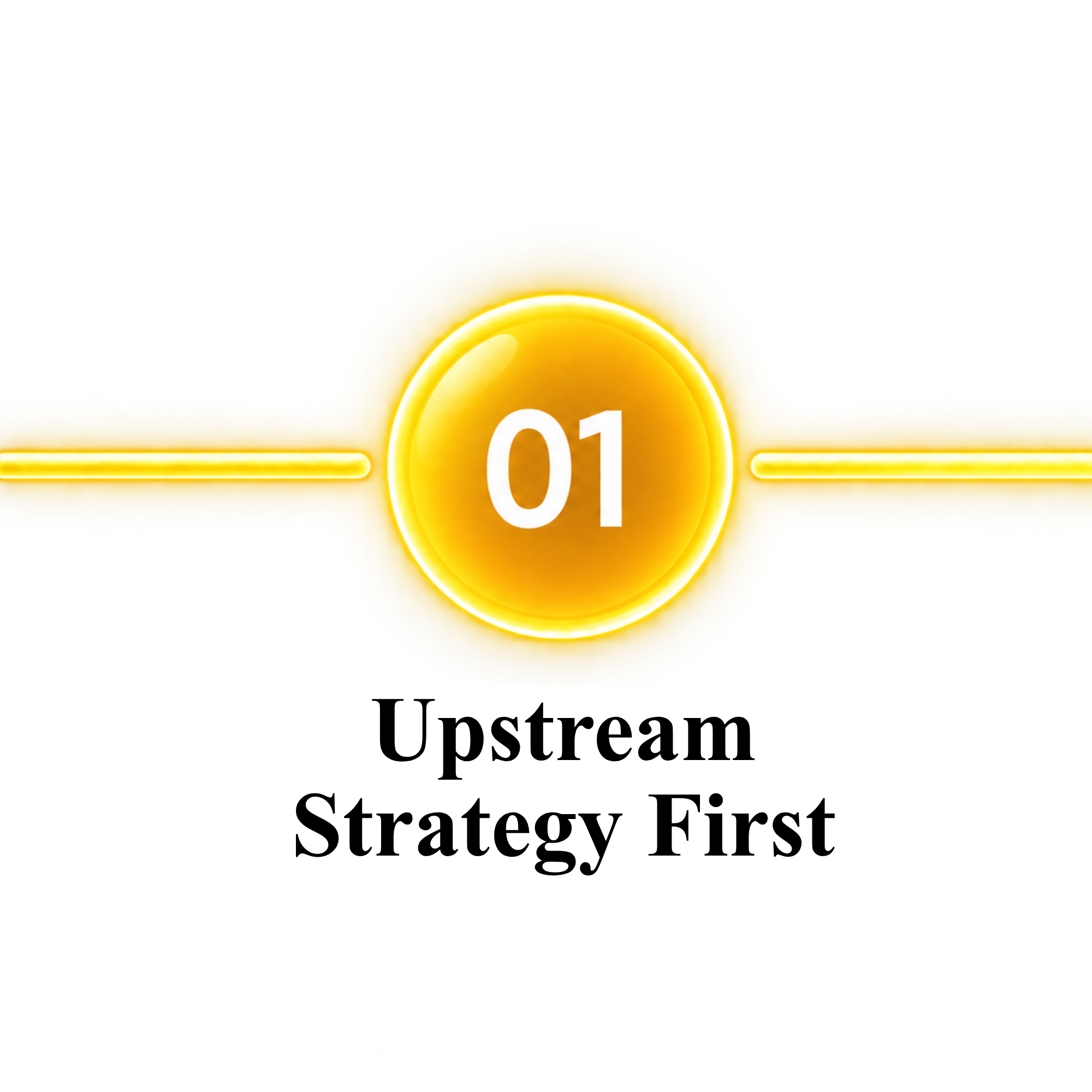 A black background with a glowing yellow circle displaying the number 01. There are yellow lines extending from the circle to the left and right edges of the image.