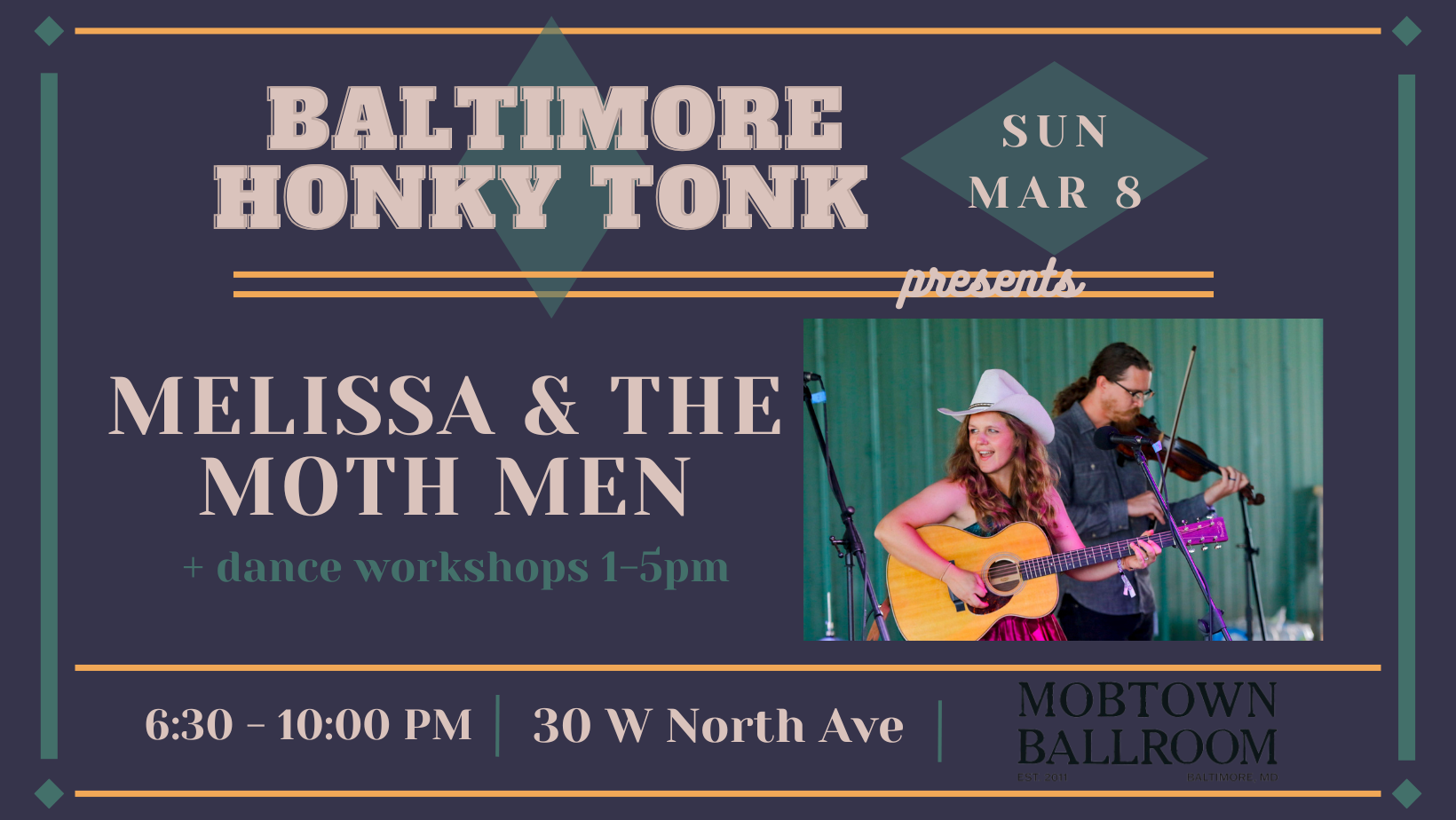B'more Honky Tonk - workshops &amp; dance at night w/ Melissa &amp; The Moth Men