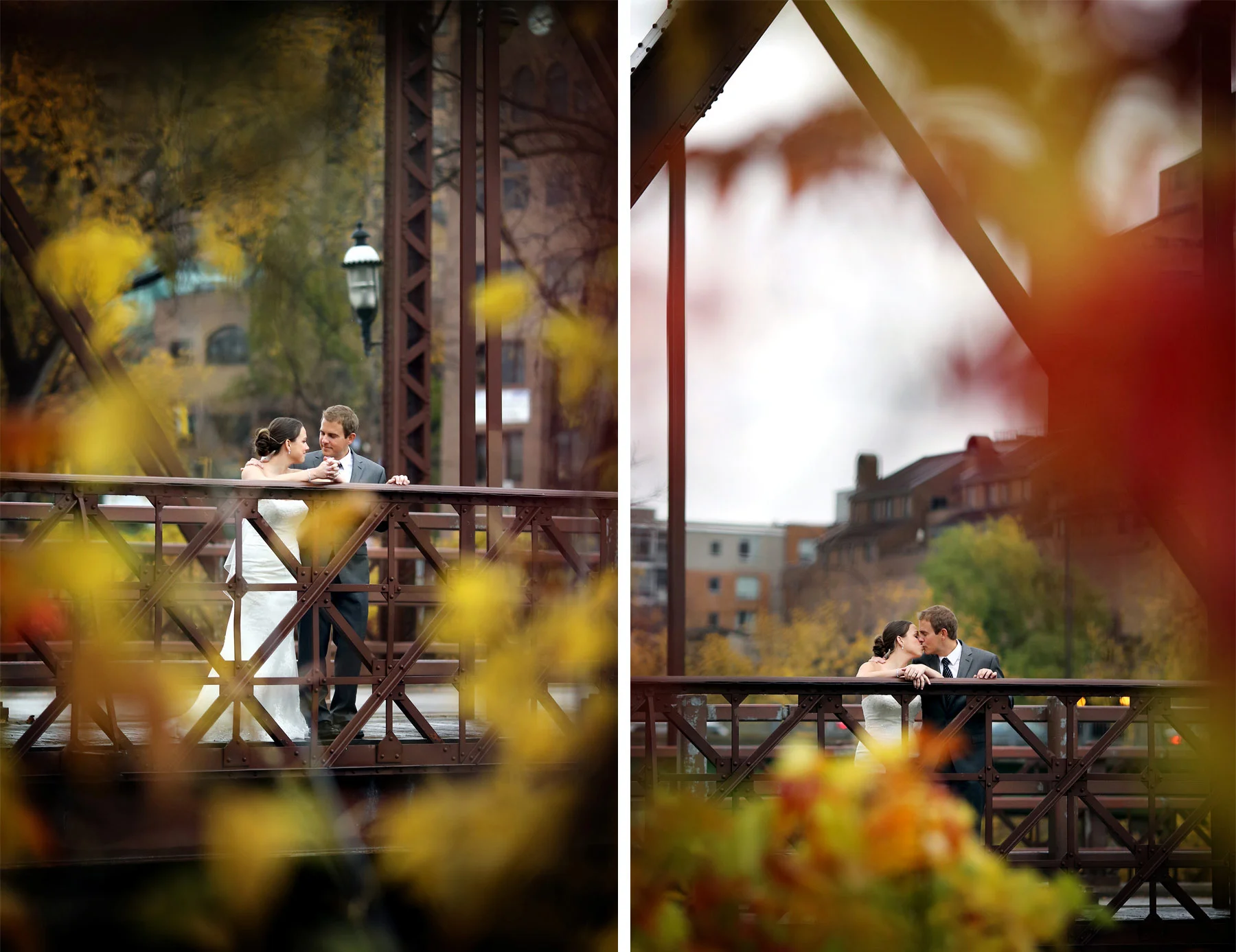 04-Minneapolis-Minnesota-Wedding-Photography-Downtown-Rain-Nicollet-Island-Pavilion-Fall-Colors-Fall-Leaves-Autumn-First-Look-Kalley-and-Ben.jpg