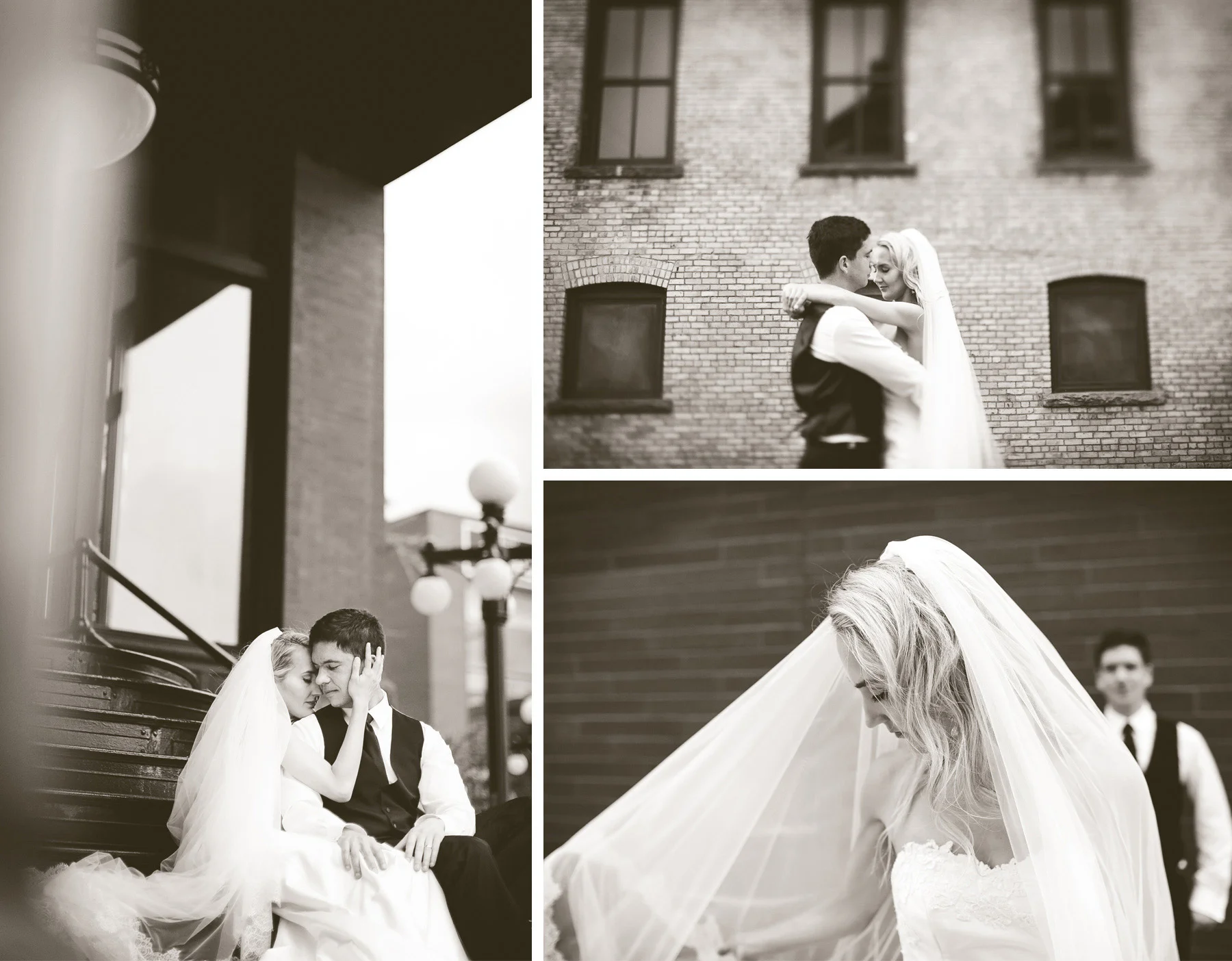 20-Saint-Paul-Minnesota-Wedding-Photographer-by-Andrew-Vick-Photography-Summer-Bride-Groom-Embrace-Romance-Veil-Sepia-Laura-and-Tim.jpg