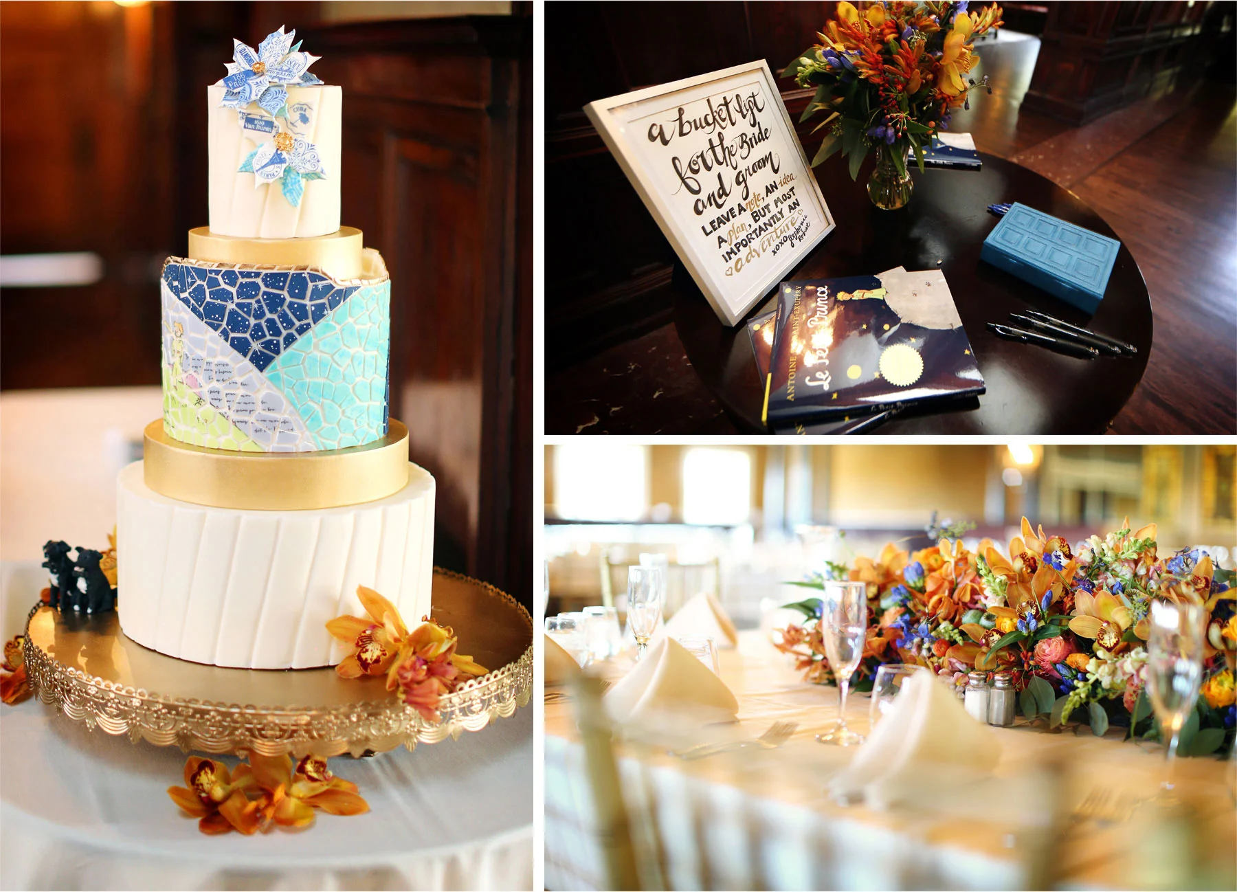 23-Minneapolis-Minnesota-Wedding-Photographer-by-Andrew-Vick-Photography-Summer-Bride-Groom-Reception-Details-Decorations-Cake-Little-Prince-Book-Flowers-Stephanie-and-Robert.jpg