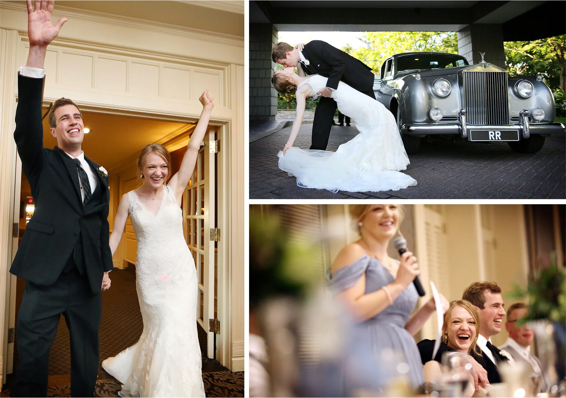 25-Edina-Minnesota-Wedding-Photographer-by-Andrew-Vick-Photography-Summer-Country-Club-Bride-Groom-Kiss-Rolls-Royce-Classic-Vintage-Car-Reception-Entrance-Speeches-Toasts-Laugther-Betsy-and-Jon.jpg