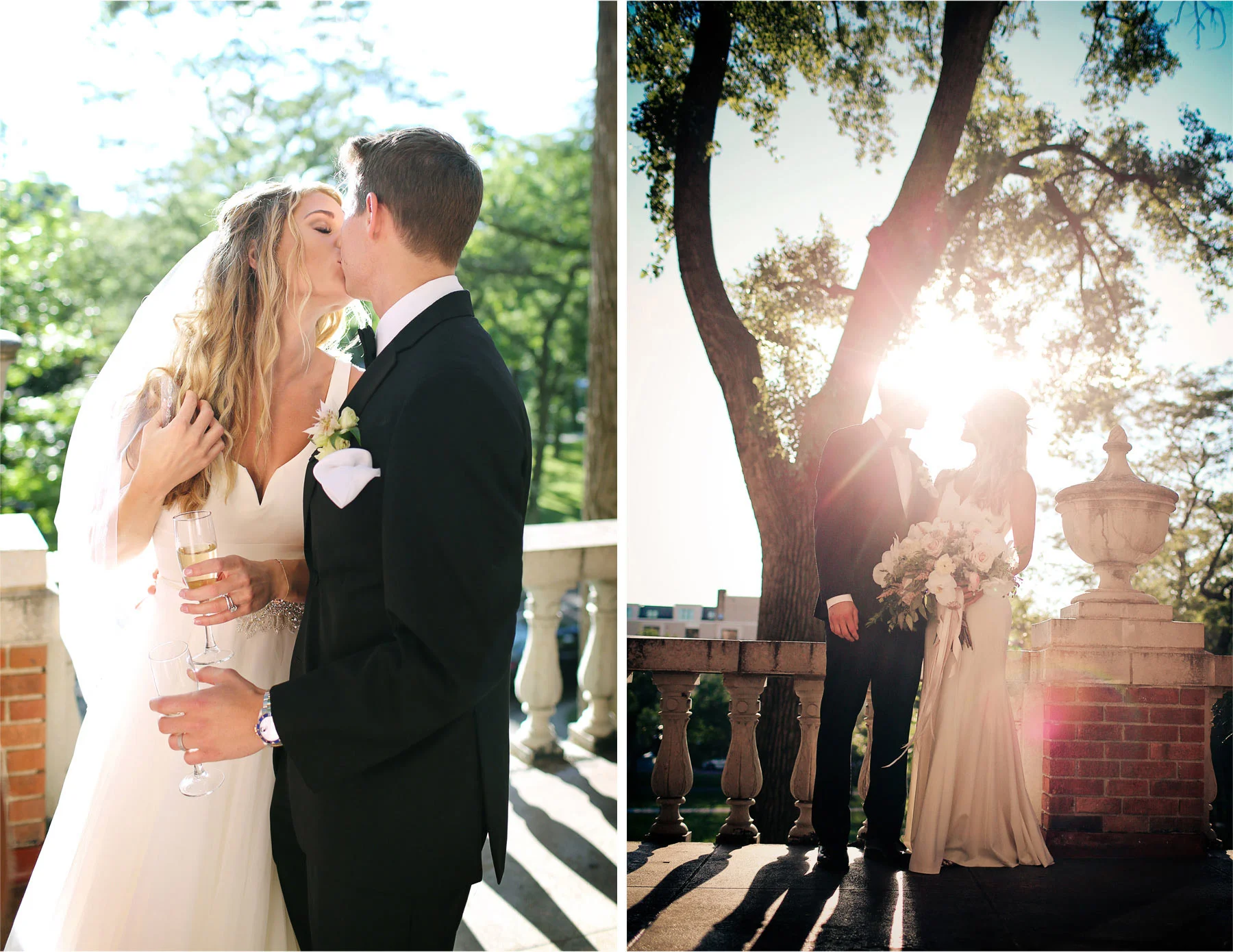 16-Minneapolis-Minnesota-Wedding-Photographer-by-Andrew-Vick-Photography-Summer-Calhoun-Beach-Club-Bride-Groom-Kiss-Champagne-Sunburst-Lexie-and-James.jpg