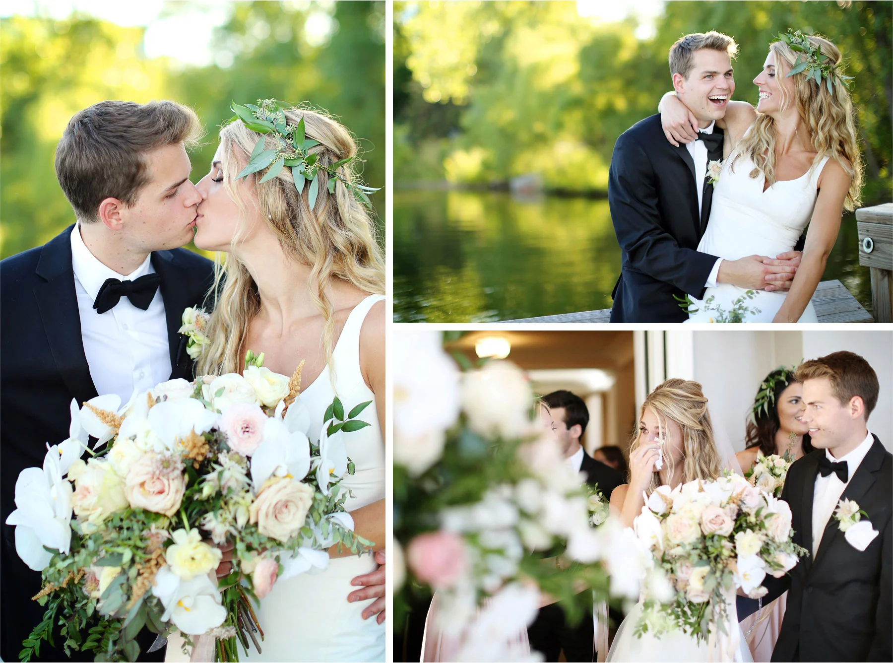 21-Minneapolis-Minnesota-Wedding-Photographer-by-Andrew-Vick-Photography-Summer-Lake-Calhoun-Bride-Groom-Flowers-Crown-Kiss-Embrace-Laughter-Room-Reveal-Reception-Lexie-and-James.jpg
