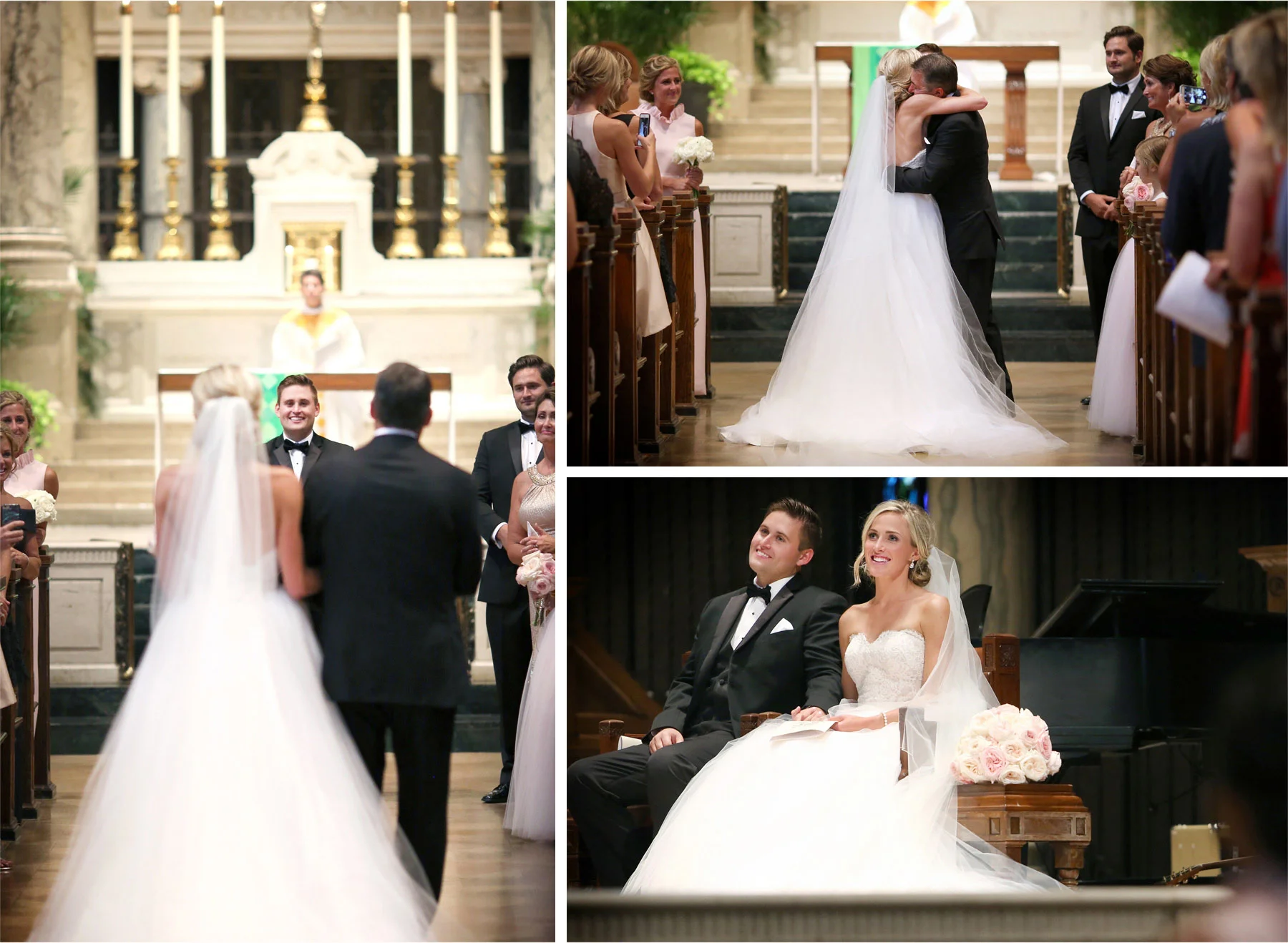 10-Minneapolis-Minnesota-Wedding-Photographer-by-Andrew-Vick-Photography-Summer-Basilica-of-Saint-Mary-Ceremony-Bride-Groom-Father-Parents-Hug-Aisle-Emily-and-Jay.jpg