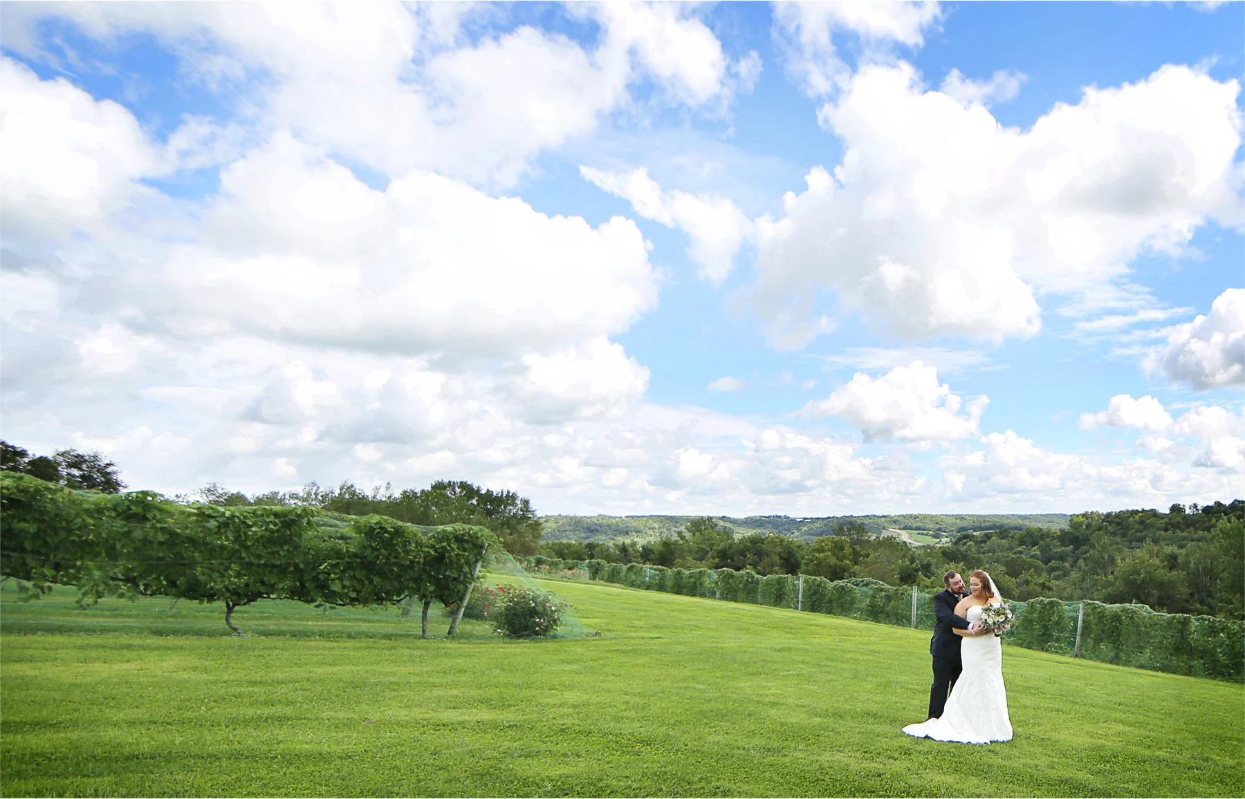 09-Cannon-Falls-Minnesota-Wedding-Photographer-by-Andrew-Vick-Photography-Summer-River-Winery-First-Meeting-Look-Bride-Groom-Vineyard-Becca-and-Donal.jpg