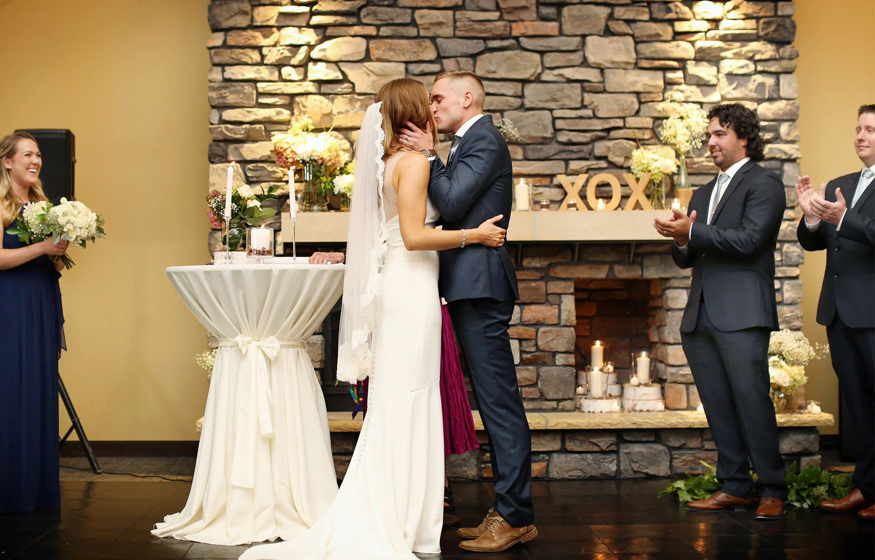 19-Dellwood-Minnesota-Wedding-Photographer-by-Andrew-Vick-Photography-Summer-Country-Club-Ceremony-Bride-Groom-Kiss-Sarah-and-Landon.jpg