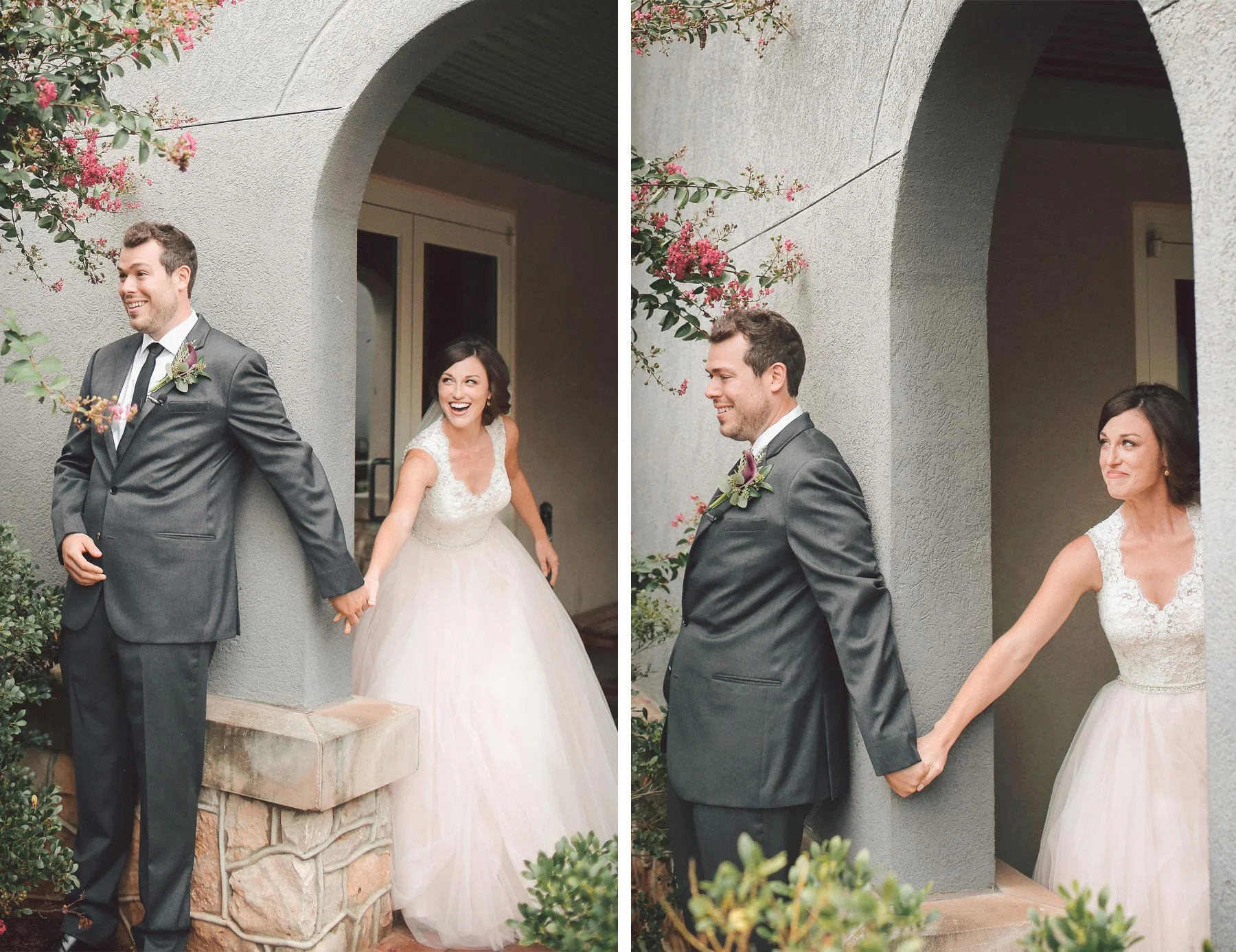 09-Bowling-Green-Kentucky-Wedding-Photographer-by-Andrew-Vick-Photography-Destination-Summer-First-Meeting-Look-Bride-Groom-Surprise-Holding-Hands-Vintage-Katie-and-Jon.jpg