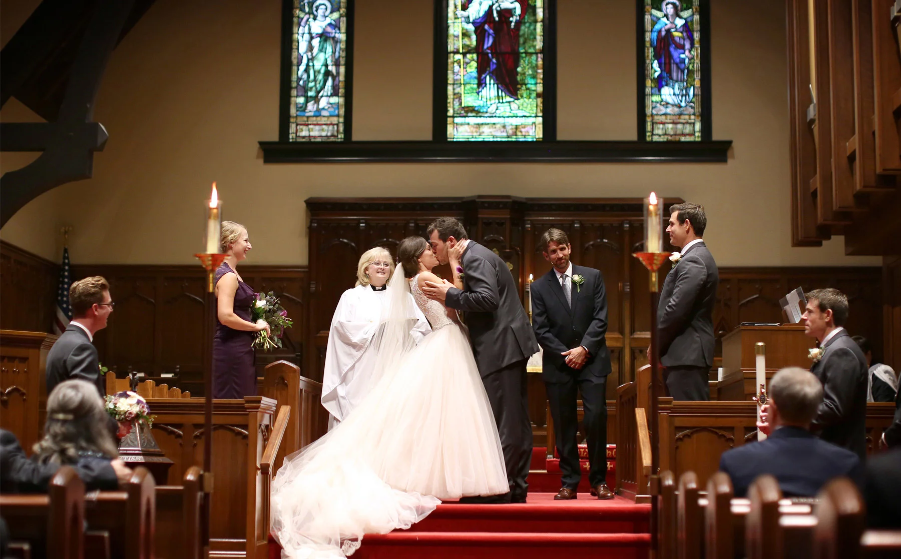 13-Bowling-Green-Kentucky-Wedding-Photographer-by-Andrew-Vick-Photography-Destination-Summer-Christ-Episcopal-Church-Ceremony-Bride-Groom-Kiss-Katie-and-Jon.jpg
