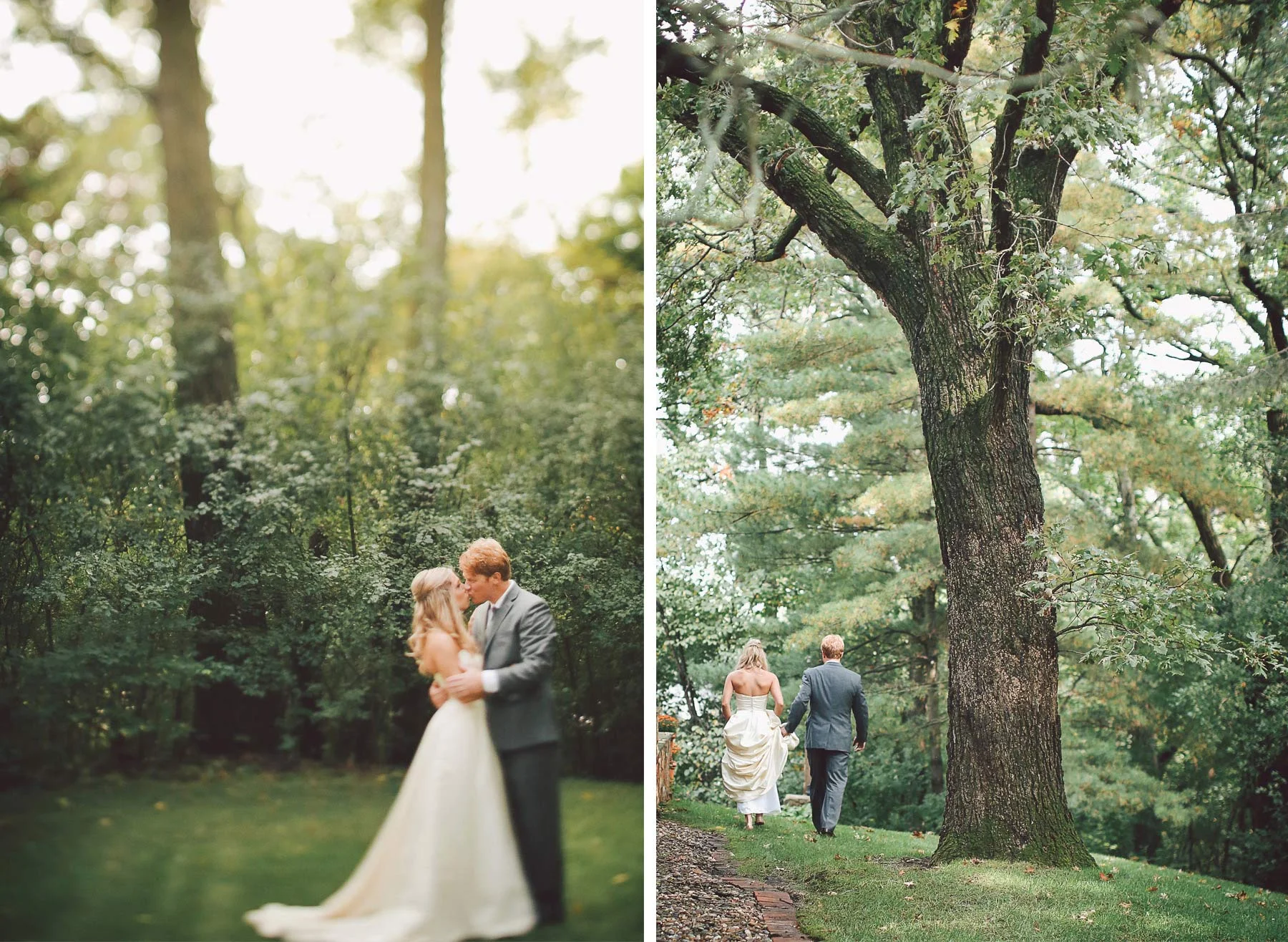 07-Minneapolis-Minnesota-Wedding-Photographer-by-Andrew-Vick-Photography-Fall-Autumn-Parents-House-First-Meeting-Look-Backyard-Bride-Groom-Kiss-Vintage-Krissy-and-James.jpg