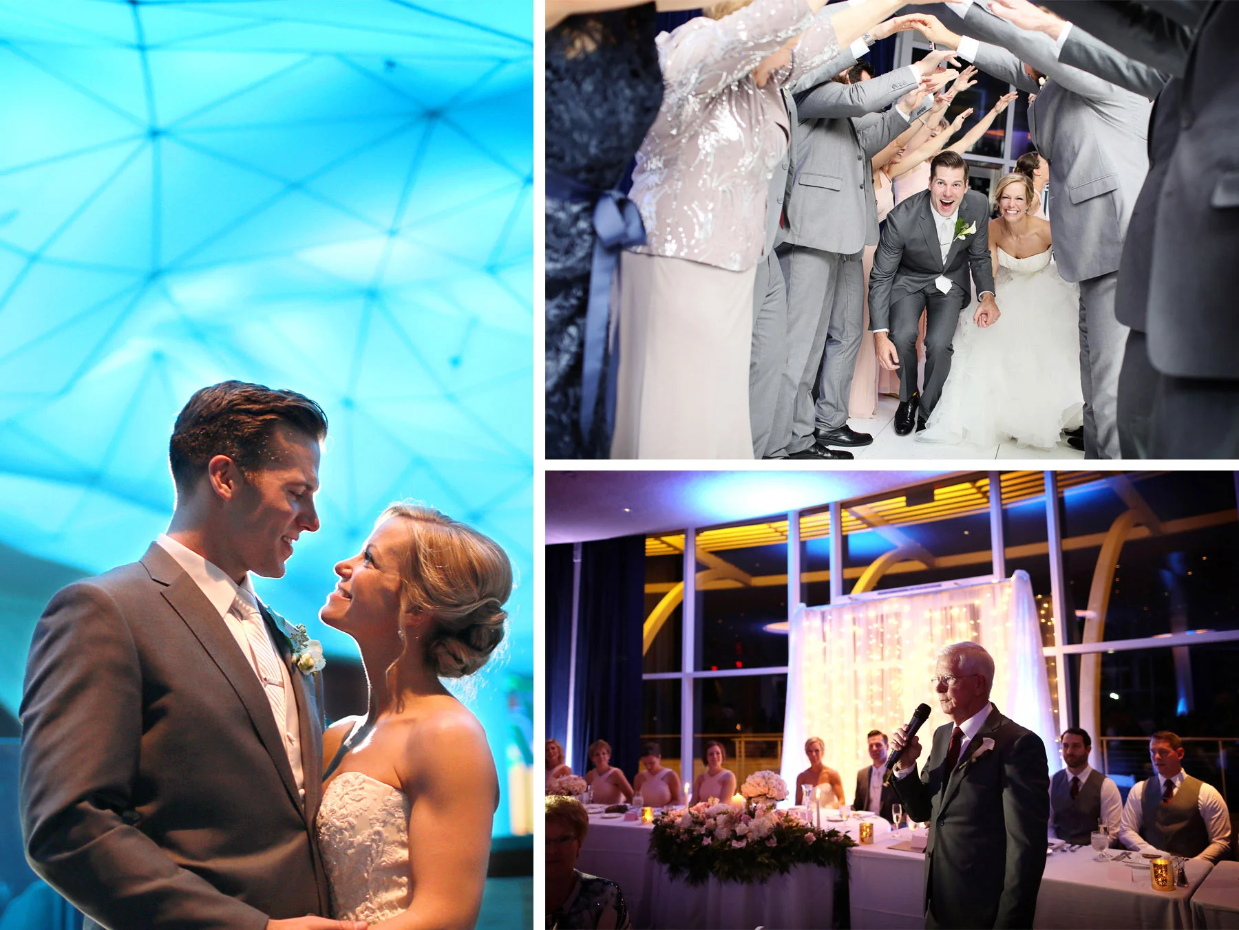 26-Milwaukee-Wisconsin-Wedding-Photographer-by-Andrew-Vick-Photography-Fall-Autumn-Discovery-World-Pilot-House-Destination-Bride-Groom-Embrace-Grand-March-Speeches-Father-Parents-Tina-and-Kevin.jpg
