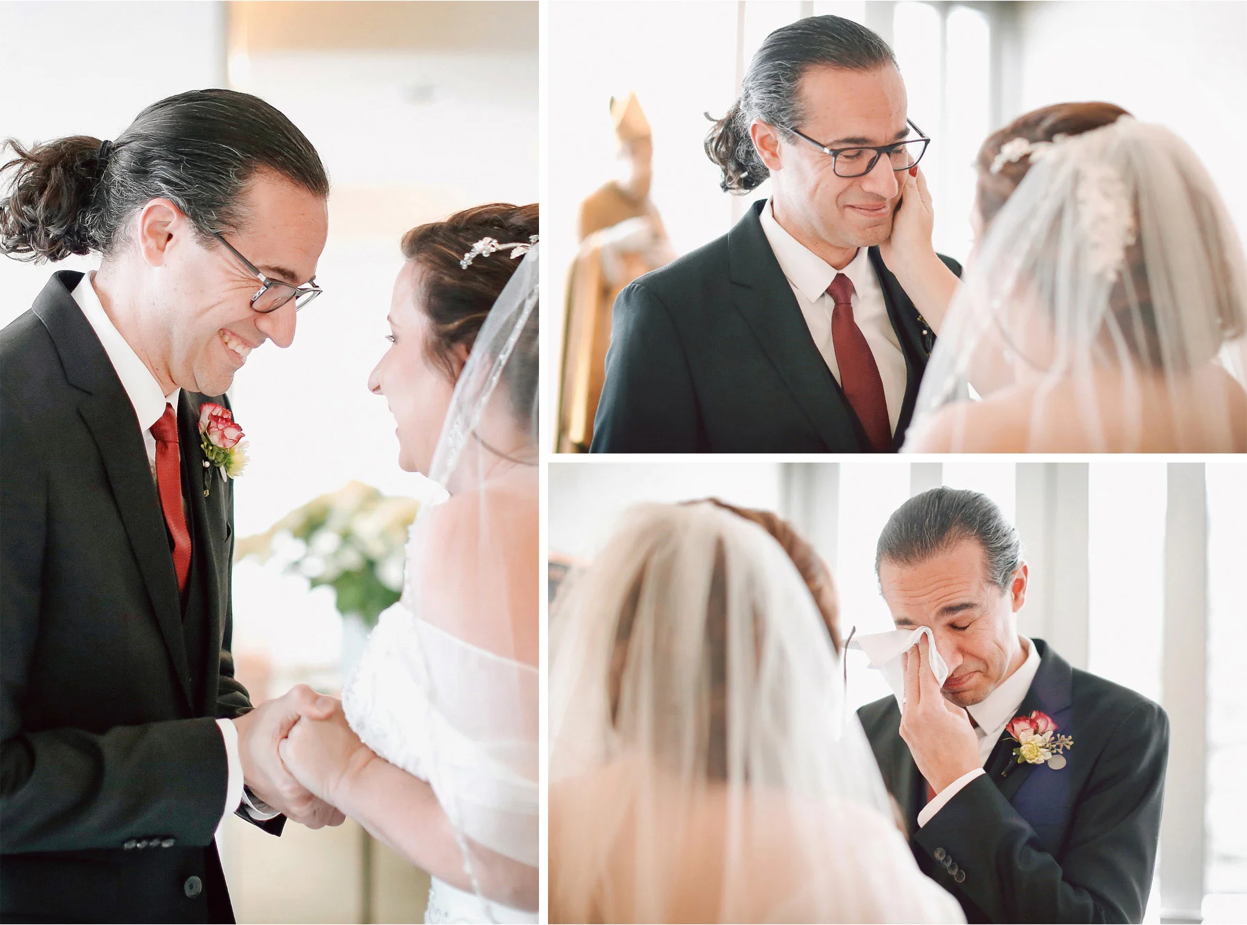 05-Edina-Minnesota-Wedding-Photographer-by-Andrew-Vick-Photography-Winter-Saint-Patricks-Catholic-Church-First-Meeting-Look-Bride-Groom-Tears-Handkerchief-Vintage-Elizabeth-and-Brian.jpg