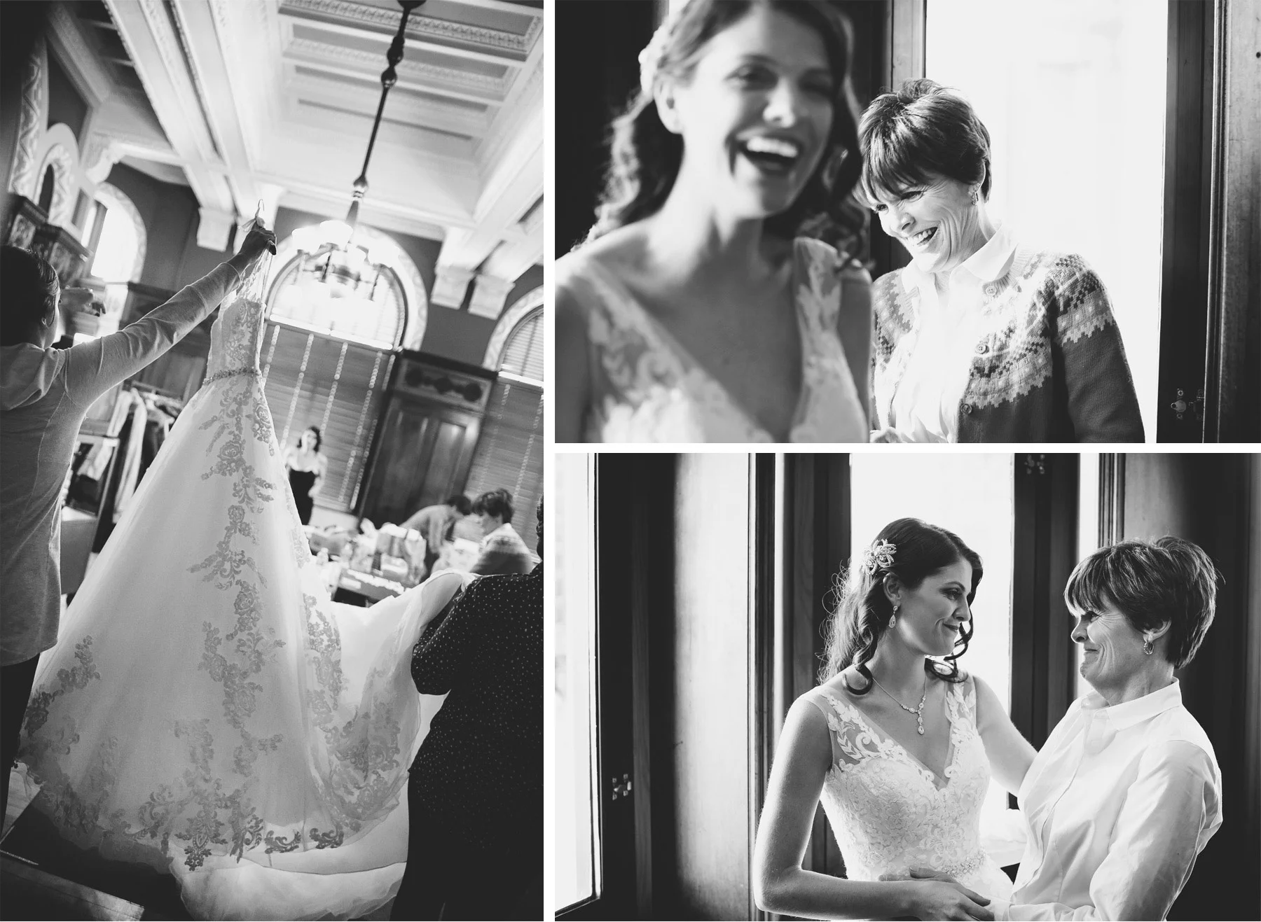 01-Saint-Paul-Minnesota-Wedding-Photographer-by-Andrew-Vick-Photography-Winter-New-Years-Eve-Embassy-Suites-Getting-Ready-Bride-Mother-Parents-Dress-Black-and-White-Emily-and-Michael.jpg