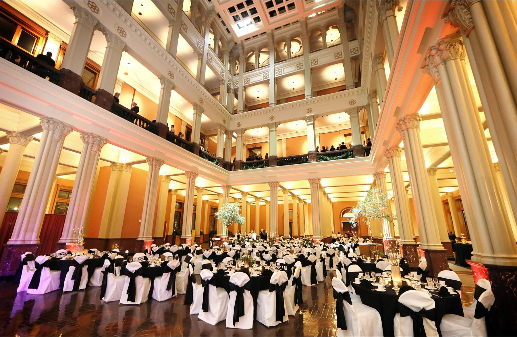 19-Saint-Paul-Minnesota-Wedding-Photographer-by-Andrew-Vick-Photography-Winter-New-Years-Eve-Landmark-Center-Reception-Table-Settings-Decorations-Decor-Details-Emily-and-Michael.jpg