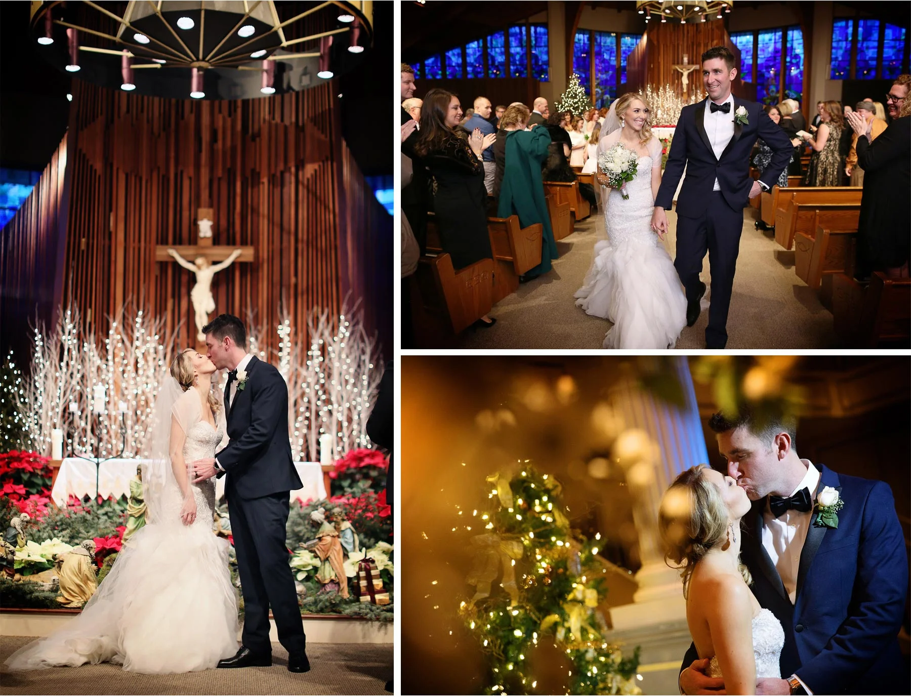 18-Watchung-New-Jersey-Wedding-Photographer-by-Andrew-Vick-Photography-Winter-Saint-Marys-Chuch-Stony-Hill-Ceremony-Bride-Groom-Kiss-Recessional-Alexia-and-Justin.jpg