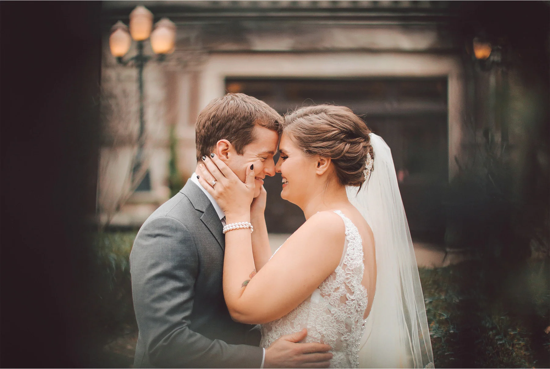 08-Chicago-Illinois-Wedding-Photographer-by-Andrew-Vick-Photography-Winter-Stan-Mansion-First-Meeting-Look-Bride-Groom-Hugs-Embrace-Vintage-Colleen-and-Mike.jpg