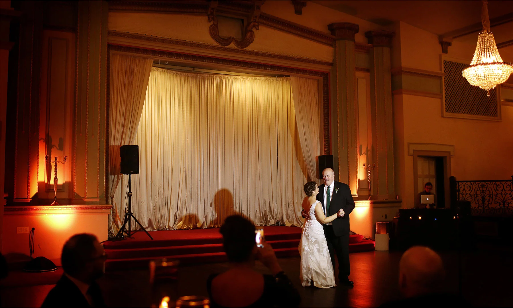 22-Chicago-Illinois-Wedding-Photographer-by-Andrew-Vick-Photography-Winter-Stan-Mansion-Reception-Bride-Father-Parents-Dance-Colleen-and-Mike.jpg