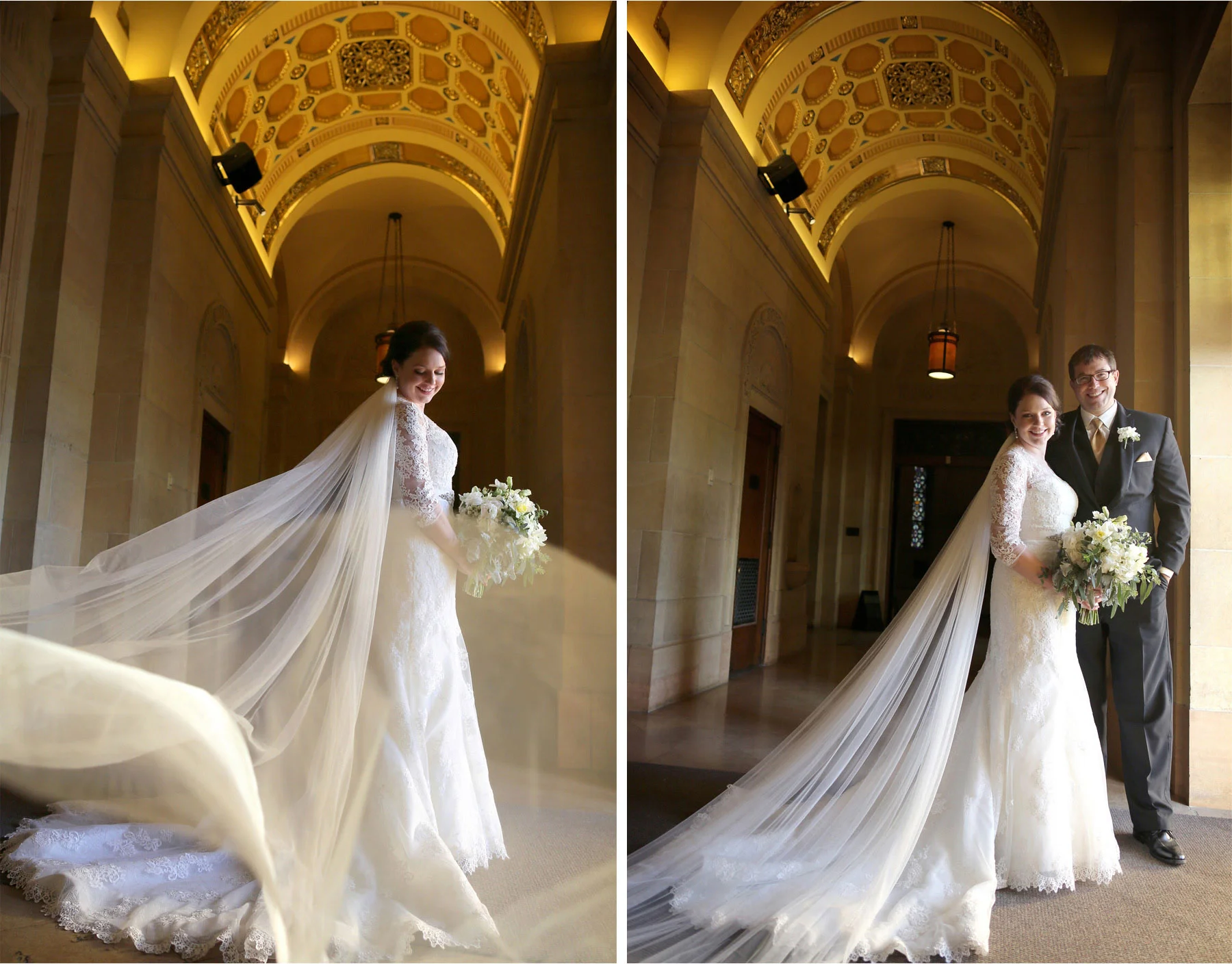 12-Minneapolis-Minnesota-Wedding-Photographer-by-Andrew-Vick-Photography-Winter-Basilica-of-Saint-Mary-Church-Bride-Groom-Veil-Flowers-Sara-and-Rob.jpg