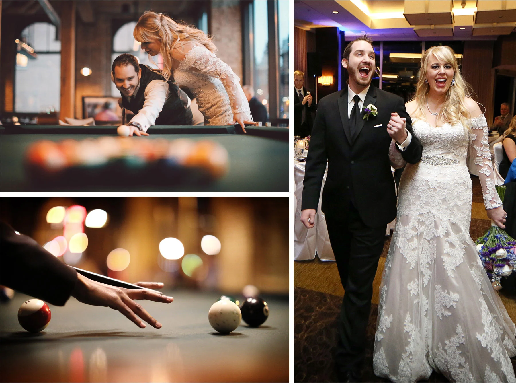 19-Minneapolis-Minnesota-Wedding-Photographer-by-Andrew-Vick-Photography-Winter-Hewing-Hotel-Millennium-Bride-Groom-Pool-Billards-Reception-Grand-March-Jennifer-and-Phillip.jpg