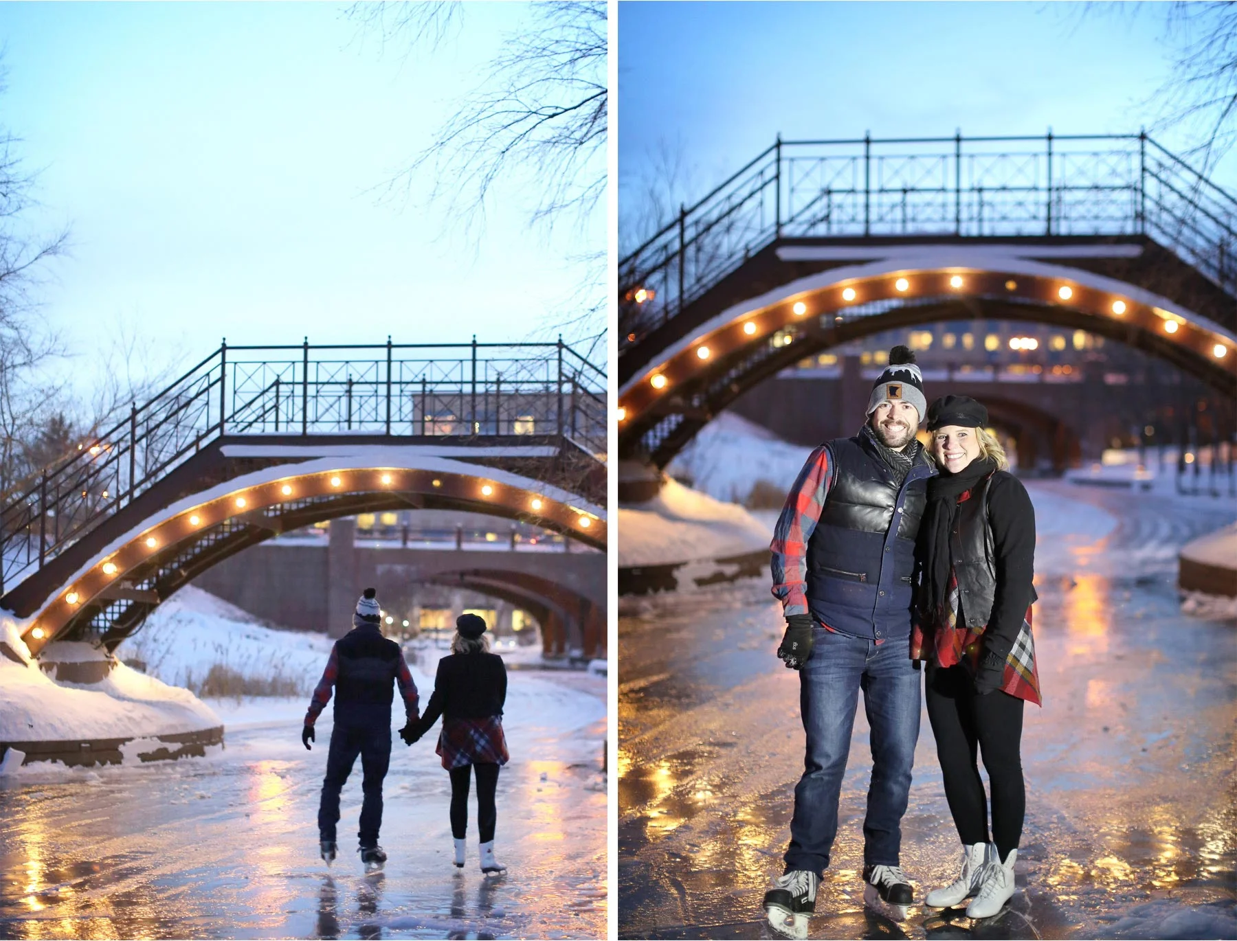 07-Edina-Minnesota-Wedding-Photographer-by-Andrew-Vick-Photography-Winter-Engagement-Bride-Groom-Snow-Bridge-Night-Lights-Ice-Skating-Frozen-Pond-Heather-and-Rob.jpg